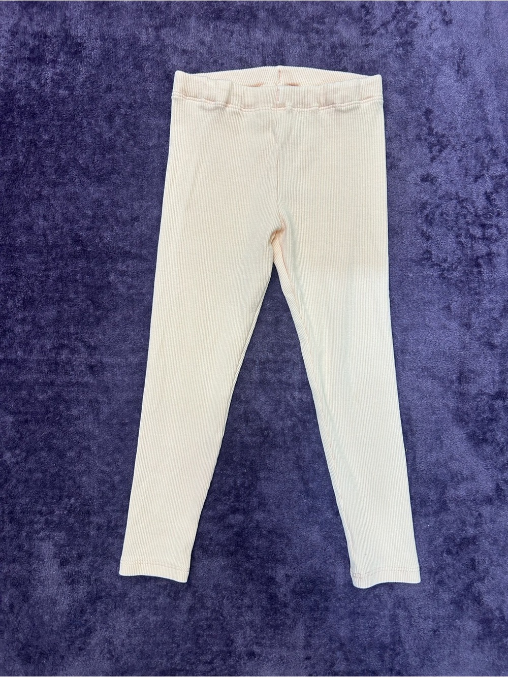 H&M Cream Ribbed Kids Leggings